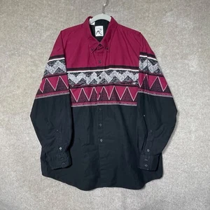 VINTAGE Roper Mens Western Shirt Size Large Button Down Aztec Southwestern - Picture 1 of 15