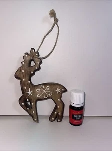 Young Living Essental Oils 5ml Christmas Spirit Brand New Wood Reindeer Ornament - Picture 1 of 5