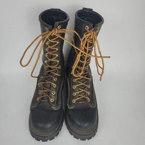 Hoffman SC10 Boy's/Men's 10.5" Leather Soft Toe work Boots Brown Size 5D - Picture 1 of 13