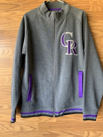 Genuine Merchandise Colorado Rockies Baseball Mens Full Zip Sweater Sz. Medium Cover