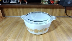 Vintage Pyrex Butterfly Gold 474-B 1 1/2qt Casserole Dish/Lid! - Picture 1 of 9