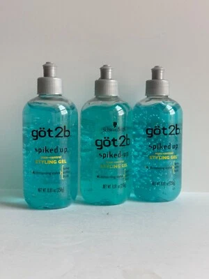 Gel de peinado 3 PK Schwarzkopf Got2B Spiked Up Max Control ~ 8,8 fl oz cada uno NUEVO Foto 1 de 3