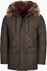 Brand New Barbour Men?S Holburn Quilted Jacket Faux Fur Trim Brown (Size 2Xl)