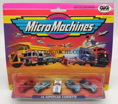 MICRO MACHINES 6 SUPERCAR CORVETTE VINTAGE 98 GALOOB GIG 75030 NEW IN SEALED BOX - Immagine 1 di 4
