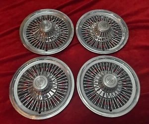 Buick 14" Spoke Hubcaps Wire Wheel Covers 1973 1974 1975 1976 1977 - Bild 1 von 1