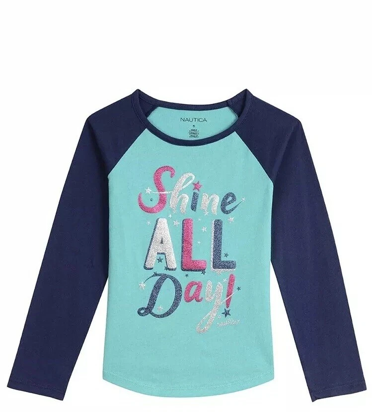 Camiseta manga larga Nautica niñas talla 6 brilla todo el día Foto 1 de 1