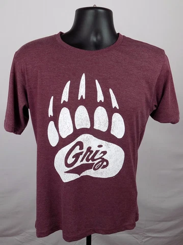 Montana Grizzlies Shirt Boy's Large (12 - 14) Red Team Logo Shirt New ST98 Cover