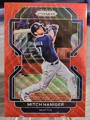 Mitch Haniger 2022 Panini Prizm Red Wave /99 #65 Seattle Mariners - Image 1 of 2
