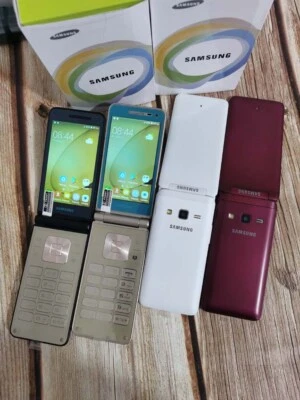 Samsung Galaxy Folder2 SM-G1600 Dual Sim 16GB Android LTE 3.8" Flip Phone - Image 1 of 4
