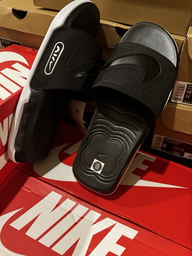 Sandali Nike Air Max Cirro Slide Nero Argento Metallizzato Uomo Taglia 9