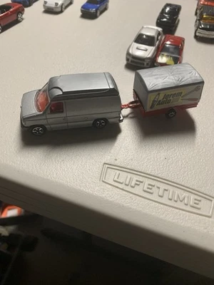 Majorette Ford Econoline lata gris con remolque ¡¡Raro 1:64!!! Foto 1 de 3