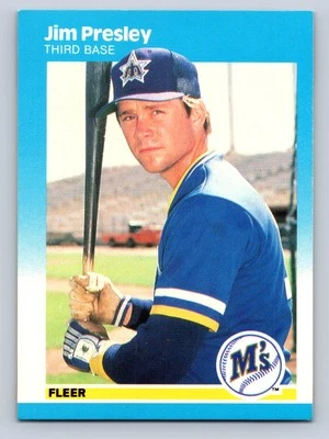1987 Fleer #594 Jim Presley Seattle Mariners - NM/MT - Image 1 of 2
