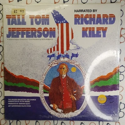 Richard Kiley Tall Tom Jefferson 1972 LP Golden Records US Educational New NOS - Image 1 of 2
