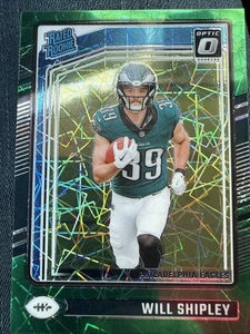 2024 Optic Will Shipley Rated Rookie RC Teal Velocity SSP Case Hit Eagles - Picture 1 of 2