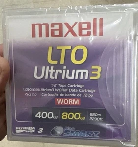 Maxell LTO Ultrium3 1/2" cartouche de bande de données 400/800 Go - scellée X5 NEO SMART - Photo 1/2