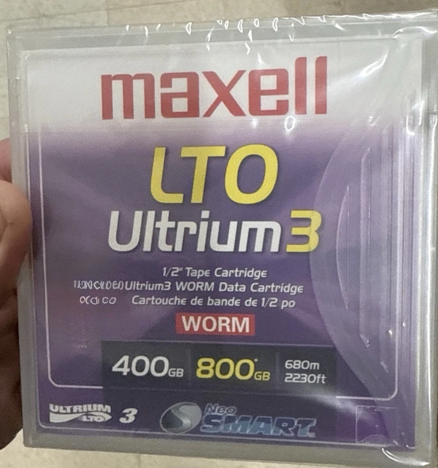 LOTE Maxell LTO Ultrium3 1/2" Cartucho de Cinta de Datos 400/800GB - X5 NEO SMART Foto 1 de 2
