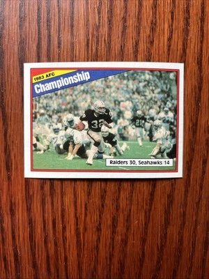Marcus Allen 1984 Topps Football #7 1983 AFC Championship Raiders Seahawks NFL - Image 1 of 2
