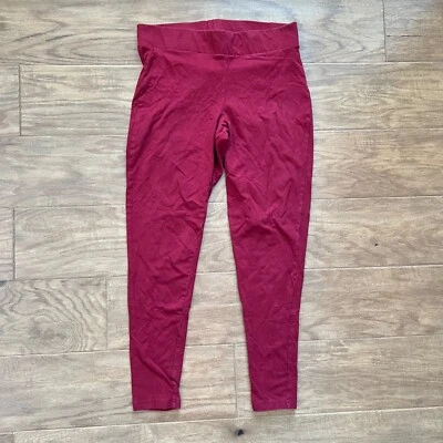 Torrid Leggings Women's Size 1/1X Red Stretch Cotton Blend - Image 1 of 4