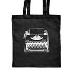 'Vintage Typewriter' Classic Black Tote Shopper Bag (ZB00006658)