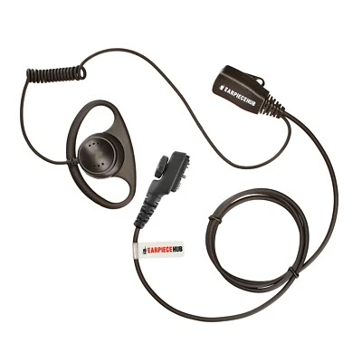 Hytera HYT  D Shape Earpiece Microphone PD705, PD785 PT560H PT580H Plus S - Image 1 of 4