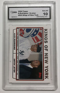 2004 Topps Alex Rodriguez Derek Jeter King Of Kings #693 Yankees Graded GMA 10