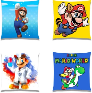 Super Mario Bros Linen 18" x 18" Throw Pillows US Seller - Picture 1 of 6