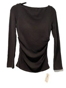 NEU OGL Top Damen Medium schwarz Thermo Rüschen integrierter BH Old Money minimalistisch - Bild 1 von 6