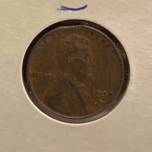 1937 Lincoln Wheat Cent Clipped Planchet Clip Error XF/AU - Picture 1 of 5