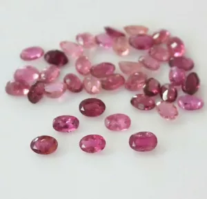 Natürlicher rosa Turmalin 5x3 mm bis 10x8 mm oval facettiert loser Edelstein A Qualität - Bild 1 von 17