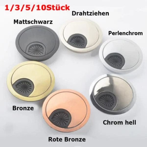 Legierung Tülle Port Box Computer Schreibtisch Tisch Draht Kabel Loch Abdeckung - Picture 1 of 12