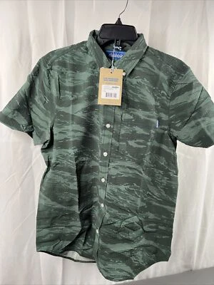 Camisa pequena nova com etiquetas Chubbies The Green Eggs And Camo botão para baixo - Imagem 1 de 2