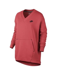 NIKE TECH SPORTSWEAR FLEECE V-AUSSCHNITT GR. S 803583 850 SWEATSHIRT EMBER GLOW UVP 100€ - Bild 1 von 7