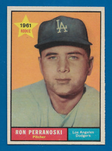 1961 Topps Ron Perranoski RC Rookie Card High #525 Los Angeles Dodgers NM