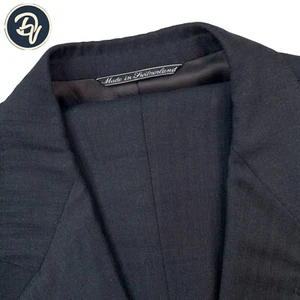 VTG 42 S  Ermenegildo Zegna Super 100's Charcoal Grey Tonal Stripe Wool Suit - Picture 1 of 22