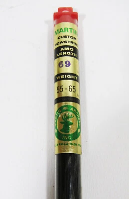 Vintage Martin Archery CUSTOM 69” Bow String Weight 55-65 lbs Black - Image 1 of 4