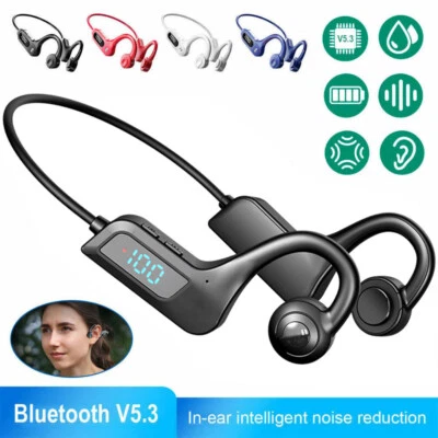 Bone Conduction Headphones Bluetooth 5.3 Wireless Earbuds Outdoor Sport Headset