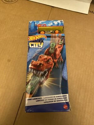 ✅ Hot Wheels City Dino Launcher with Die-Cast Vehicles Car Play Set Mattel - Image 1 of 2
