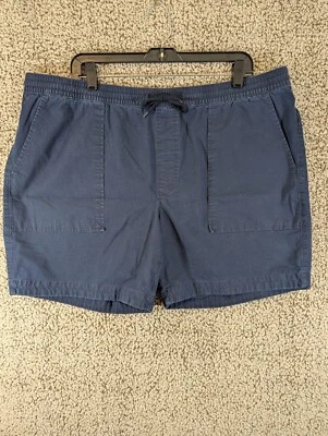 Lands’ End 短裤男式 XL 码蓝色棉质舒适夏季 — 第 1/4 张图片