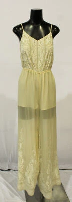 Mono para mujer Ecote sin mangas bordado floral JL3 beige talla 0 Foto 1 de 4