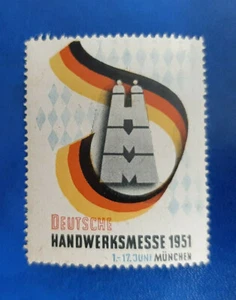 DEUTSCHE HANDWERKSMESSE MÜNCHEN 1951 Reklamemarke Werbemarke (14026) - Picture 1 of 2