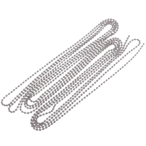 3 Meters Bead Link Head Stainless Steel Ball Chain with Connectors - Picture 1 of 8