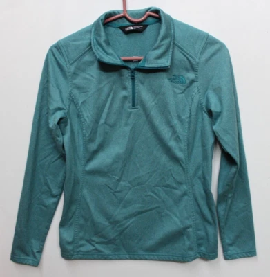The North Face 1/4 Zip Pullover WOMENS turquoise Polyester Ladies jacket S / P - Image 1 of 4