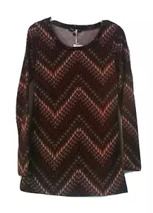 About a Girl~Sz M Juniors Stretch Print Tunic Top~NWT~Made in USA - Picture 1 of 2