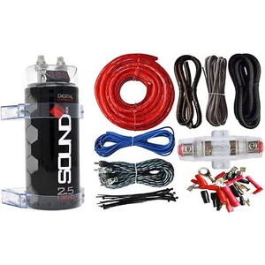 SoundBox 4 Gauge CCA Amplifier Install Wiring Amp Kit & 2.5 Farad Capacitor - Picture 1 of 11