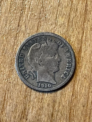 1910S Barber Dime VG Cover