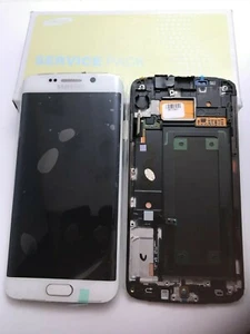 GENUINE SAMSUNG GALAXY S6 EDGE G925F WHITE LCD SERVICE PACK NEW SCREEN DISPLAY - Picture 1 of 1