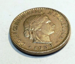 Coin Switzerland 1959 20 Rappen Confederatio Helvetica - Picture 1 of 5
