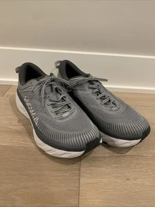 Hoka One M Bondi 7 Grey Running Sneakers Shoes Men's Size US 10.5 - Picture 1 of 7