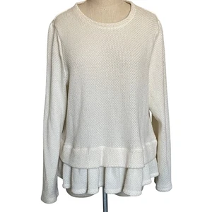 CeCe Pullover creme Rüschen doppelter Saum - Bild 1 von 7