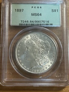 1897 Morgan Dollar S$1 - PCGS MS 64 - Picture 1 of 2